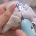 At-home dog and cat nail grooming tool with LED illumination