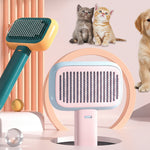 Pet massage brush providing gentle grooming and improved blood circulation