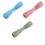 Durable dental chew toy for puppies and small dogs with textured teeth-cleaning surface.