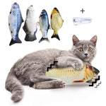 USB rechargeable electric fish toy for active indoor cats