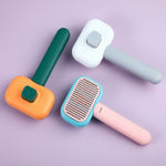 Ergonomic pet hair removal comb for daily grooming and deshedding
