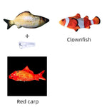 Fish-shaped electronic toy that encourages healthy activity in cats