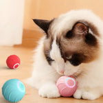 Blue interactive automatic rolling ball toy for indoor cats and kittens