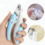 LED pet nail clippers for safe dog and cat nail trimming