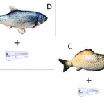 Realistic carp-shaped USB rechargeable cat toy for interactive play