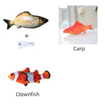 Realistic fish toy designed for interactive cat play