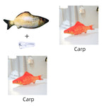 Rechargeable flopping fish kicker toy for energetic cats