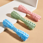 Hexagonal treat dispensing dog toy for mental stimulation and interactive play.